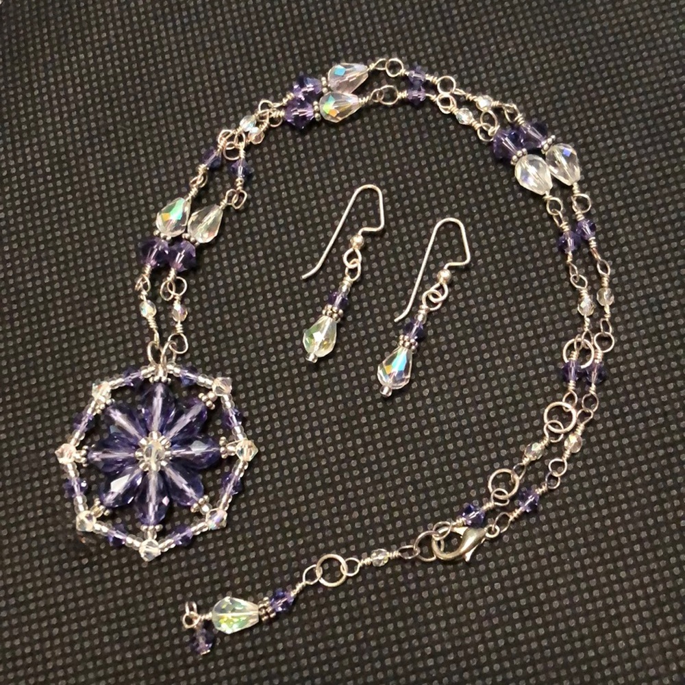 Necklace with matching earrings